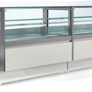 Beheizte Gebäckvitrine „QUADRATA 80/120“ mit LED-Beleuchtung