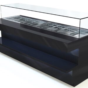 Beheizte kompakte Selbstbedienungs-Wandvitrine für Gastronomie