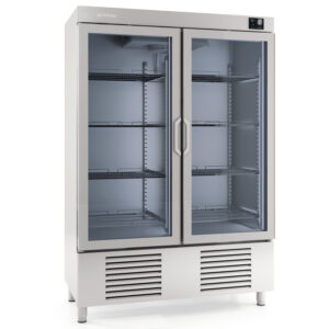 GN 2/1 AGB 700/1400L Kühl- und Gefrierschrank mit Glastür