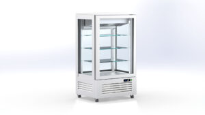 Kühlvitrine mit 4 Sichtfenstern und LED-Beleuchtung