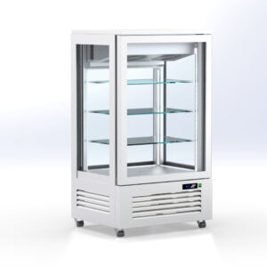 Kühlvitrine mit 4 Sichtfenstern und LED-Beleuchtung