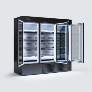 ERC200 Wandtiefkühlschrank mit 3 Glastüren