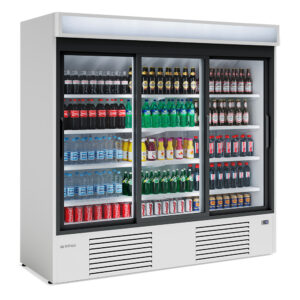 ERC200 Getränke-Kühlschrank mit 2 Glas-Schiebetüren