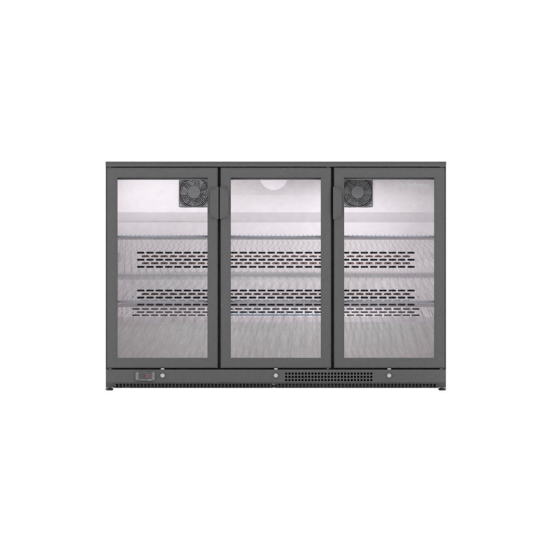 Barkühler ERV-Serie mit LED-Beleuchtung und automatischem Türmechanismus