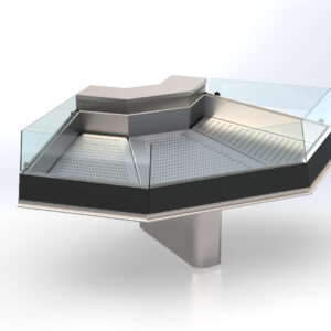 Ecktisch für Fisch 160x160x95 cm für die Gastronomie