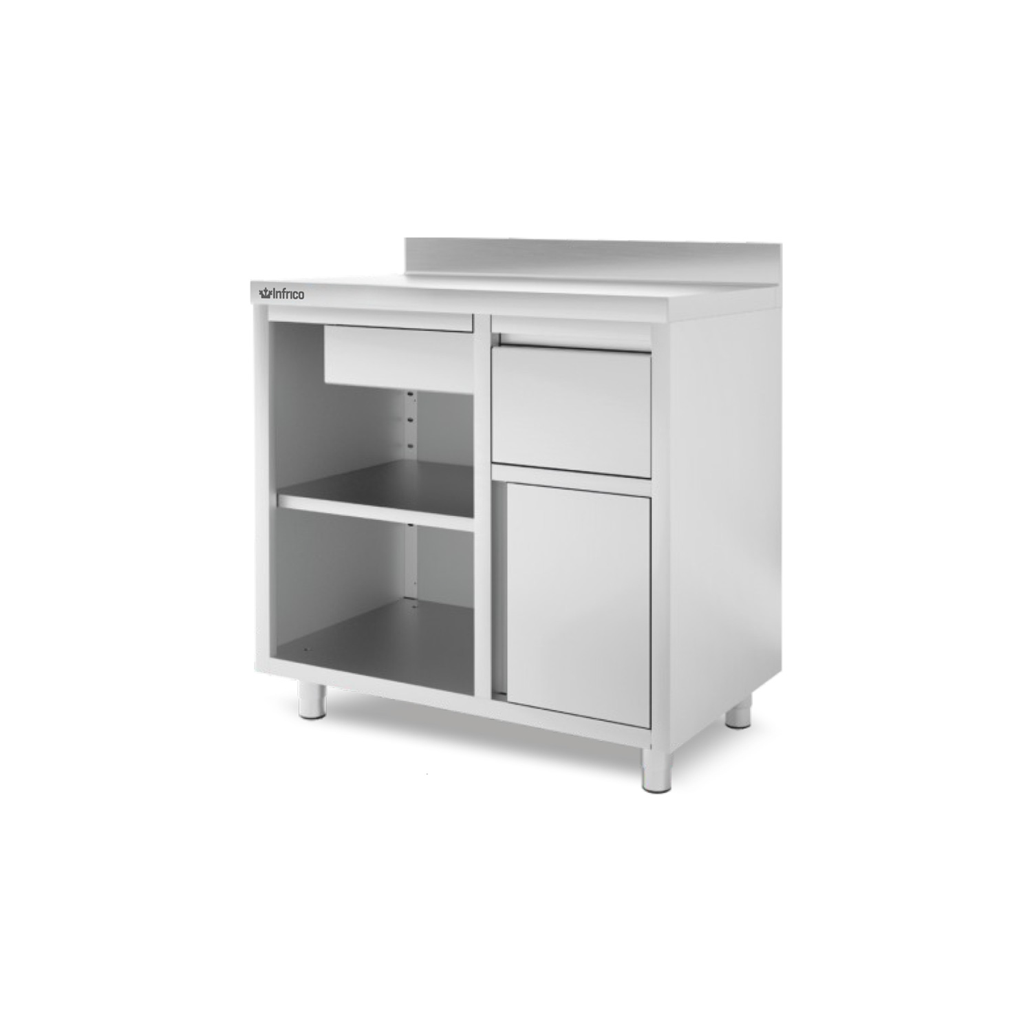 IMC-Serie Edelstahltisch 100 aus Edelstahl AISI 304