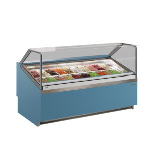 Eiscreme-Vitrine der Coral-Serie mit Quarz-Arbeitsplatte