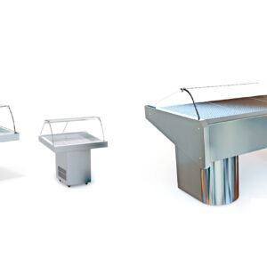 Fischdisplay 94x90x120 mit Kompressor für die ansprechende Präsentation von frischem Fisch