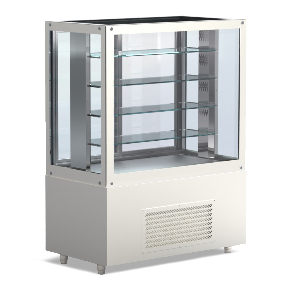 Beheizte modulare Vitrine mit Glas und Corian