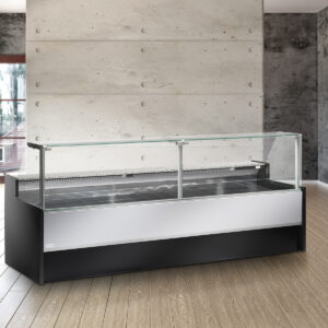 MESETAS Fleisch- und Feinkosttheke mit Edelstahl-Auslage