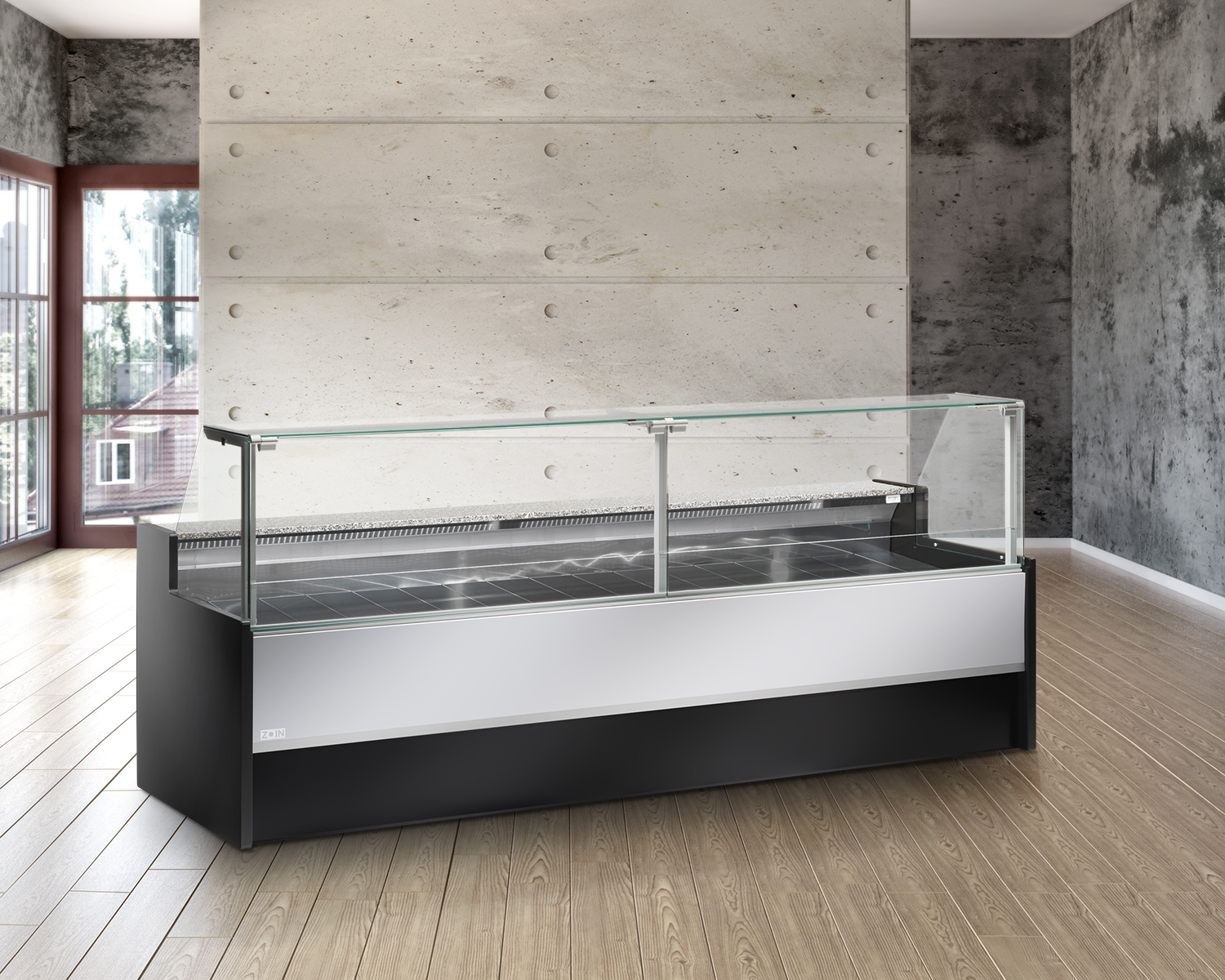 MESETAS Fleisch- und Feinkosttheke mit Edelstahl-Auslage