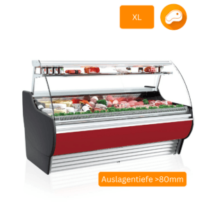 PTM Butcher XL Matrix Fleischtheke mit Unterbaukühlung und aufklappbarer Frontverglasung