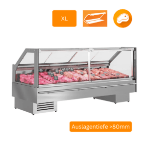 PTM Butcher XL FUERTE Supermarkt Fleischtheke aus Edelstahl