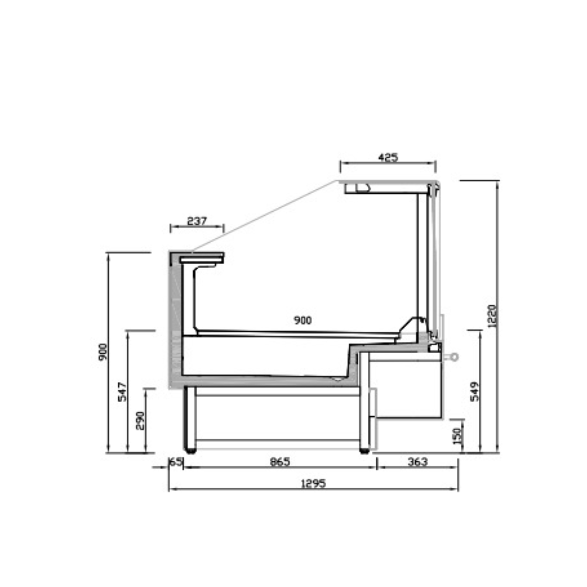 PTM Butcher XXL Torrero – Fleischtheke gerade Verglasung – Bild 2
