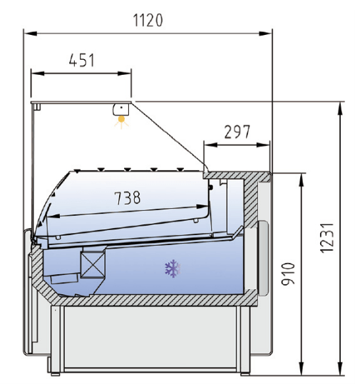 PTM BUTCHER L BASIC – Fleischtheke / Bedientheke / Delikatessentheke / Feinkosttheke – Bild 3