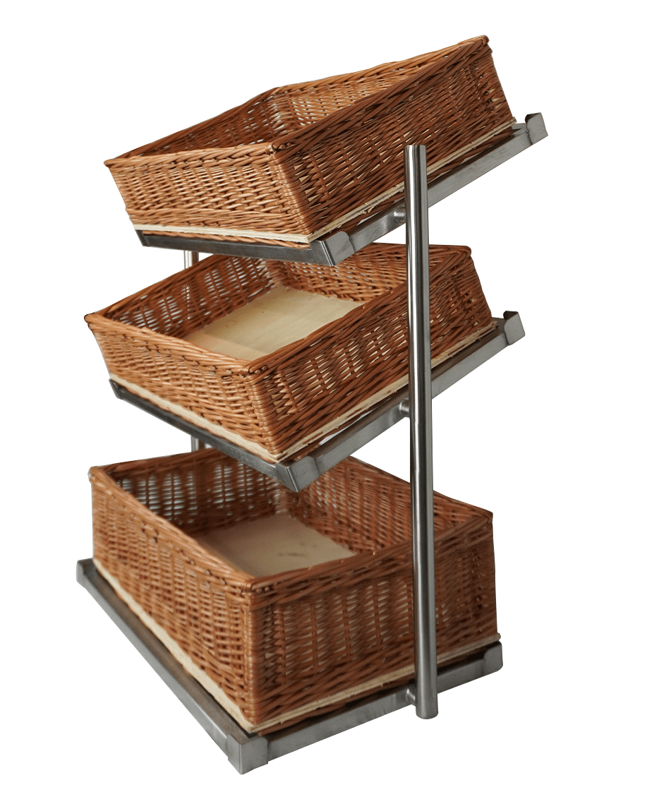 Freistehende Brotkorb Etagere mit 3 Ebenen