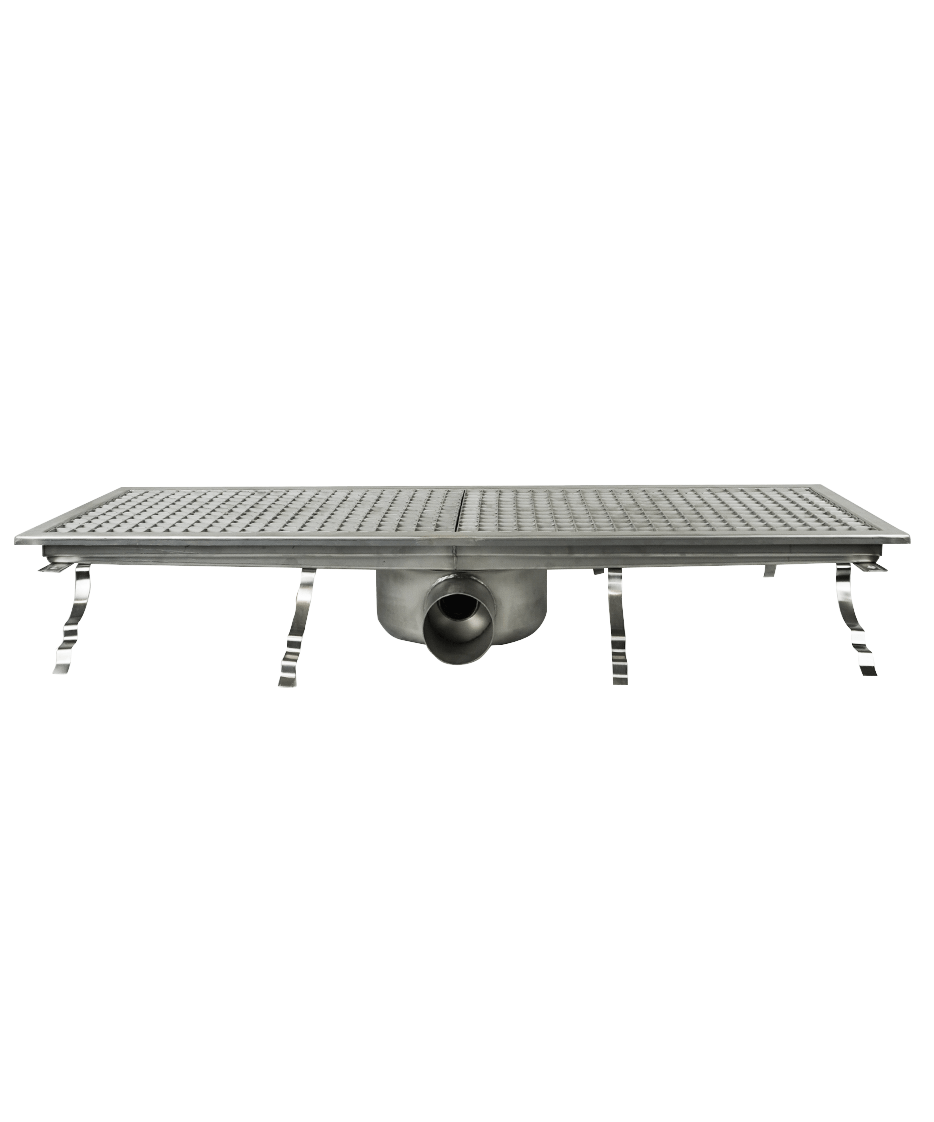 gastro gerät | gewerbegerät | profi küchengerät | Edelstahl AISI 304 | Bodenablauf 927 x 300 mm | 74 mm Wasserablaufanschluss