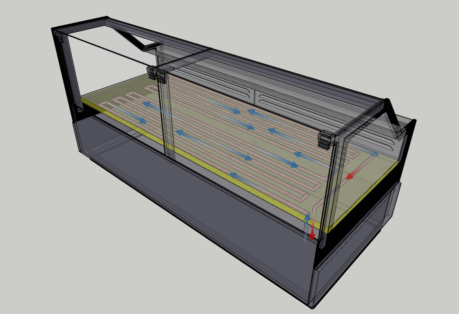 gastro kühlvitrine | verkaufsvitrine kühlung | kühlvitrine mit plattenkühlung | kühlvitrine edelstahl