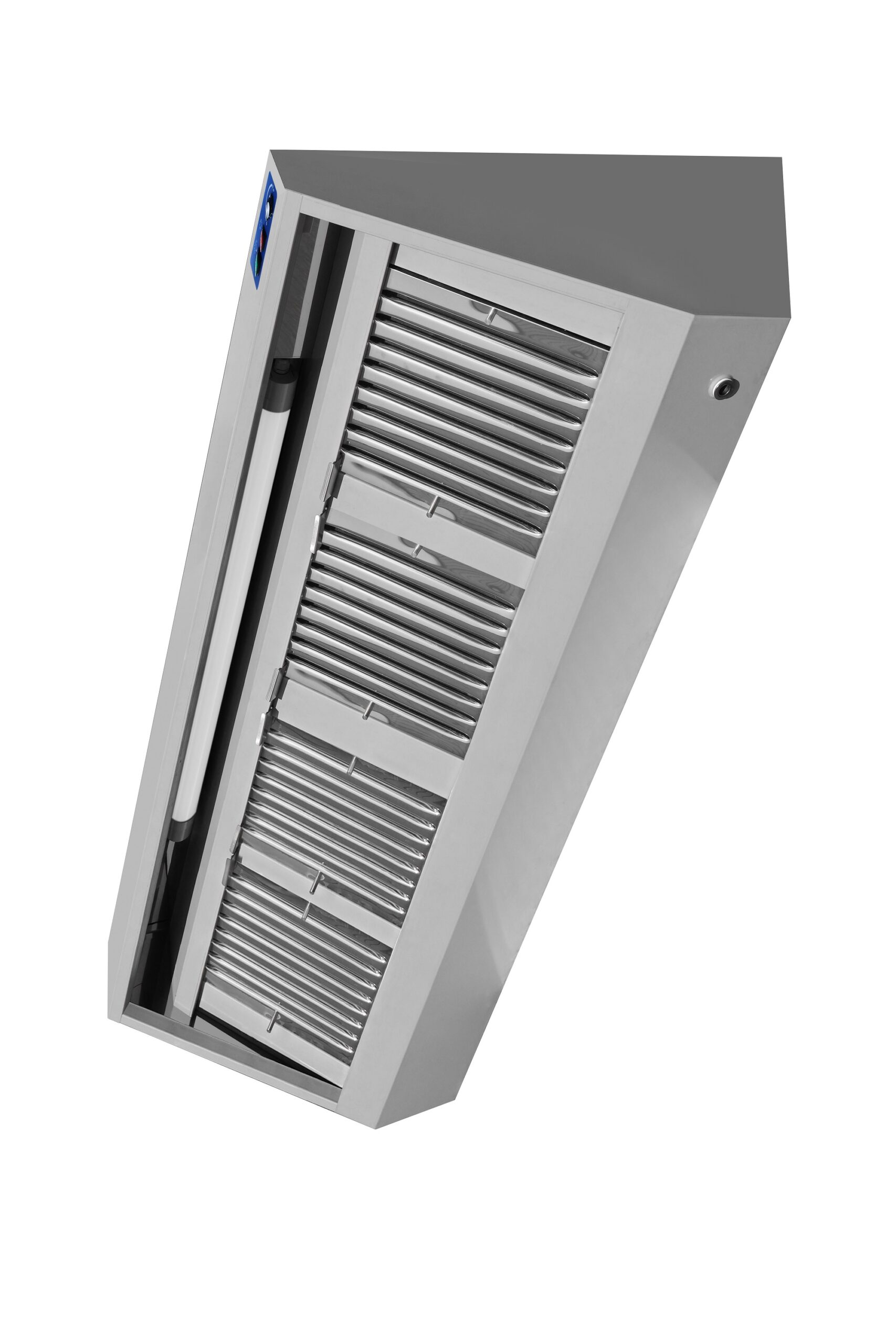 Wandhaube komplett 2400 mm aus Edelstahl AISI 201 mit 3000 m³/h