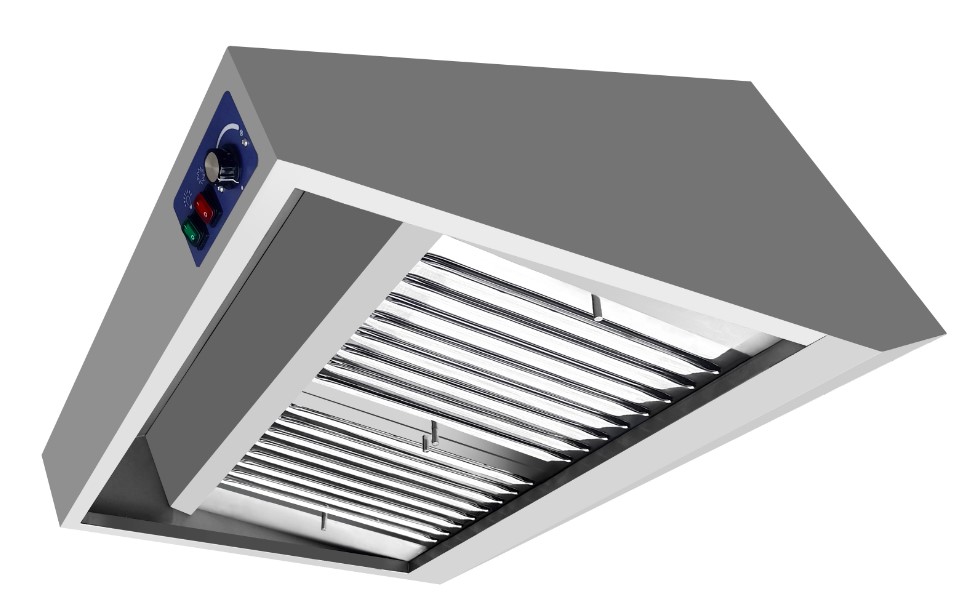 Wandhaube komplett 1200 mm für Gastronomie und Gewerbe
