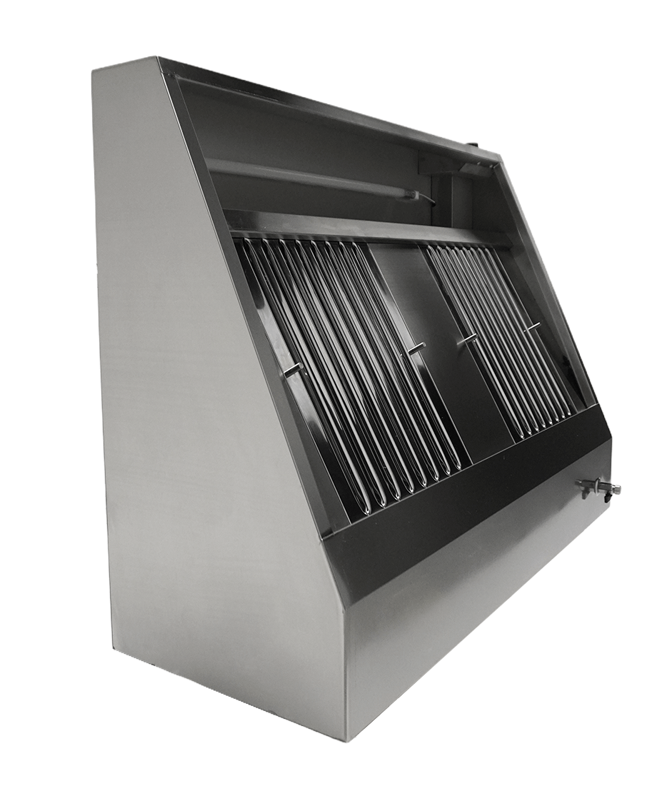 900 Wandhaube komplett 1200 mm aus Edelstahl AISI 201 mit 2000 m³/h