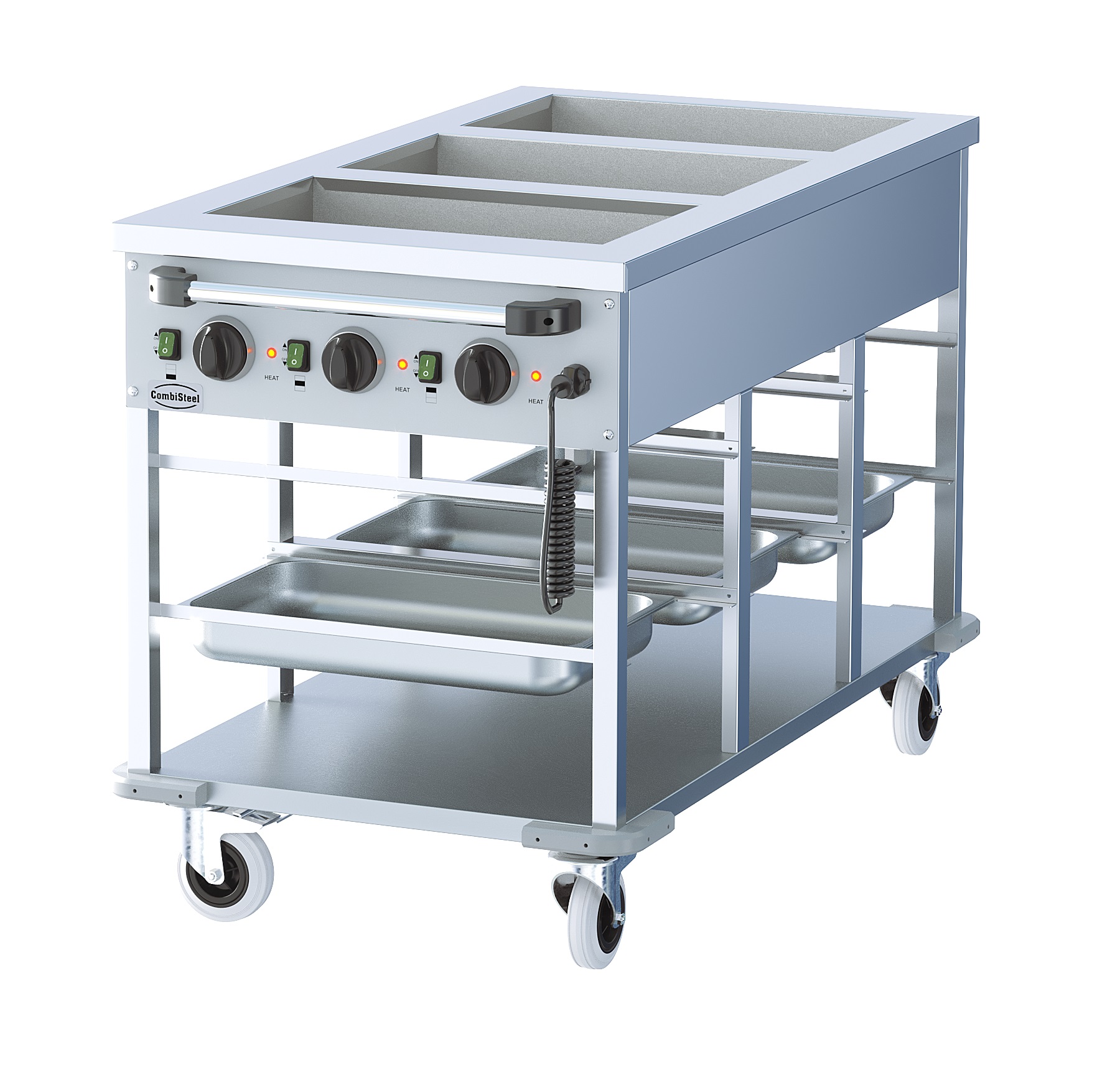 gastro gerät | gewerbegerät | profi küchengerät | Bain-Marie | Warmhaltewagen | Servierwagen | Buffetgerät | Edelstahl