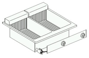Elektrofriteuse 2x10 L für Gastronomie und Gewerbe