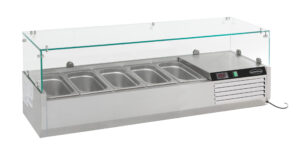 gekühlte Aufsatzvitrine 1/4 GN x 5 für Gastronomie und Gewerbe