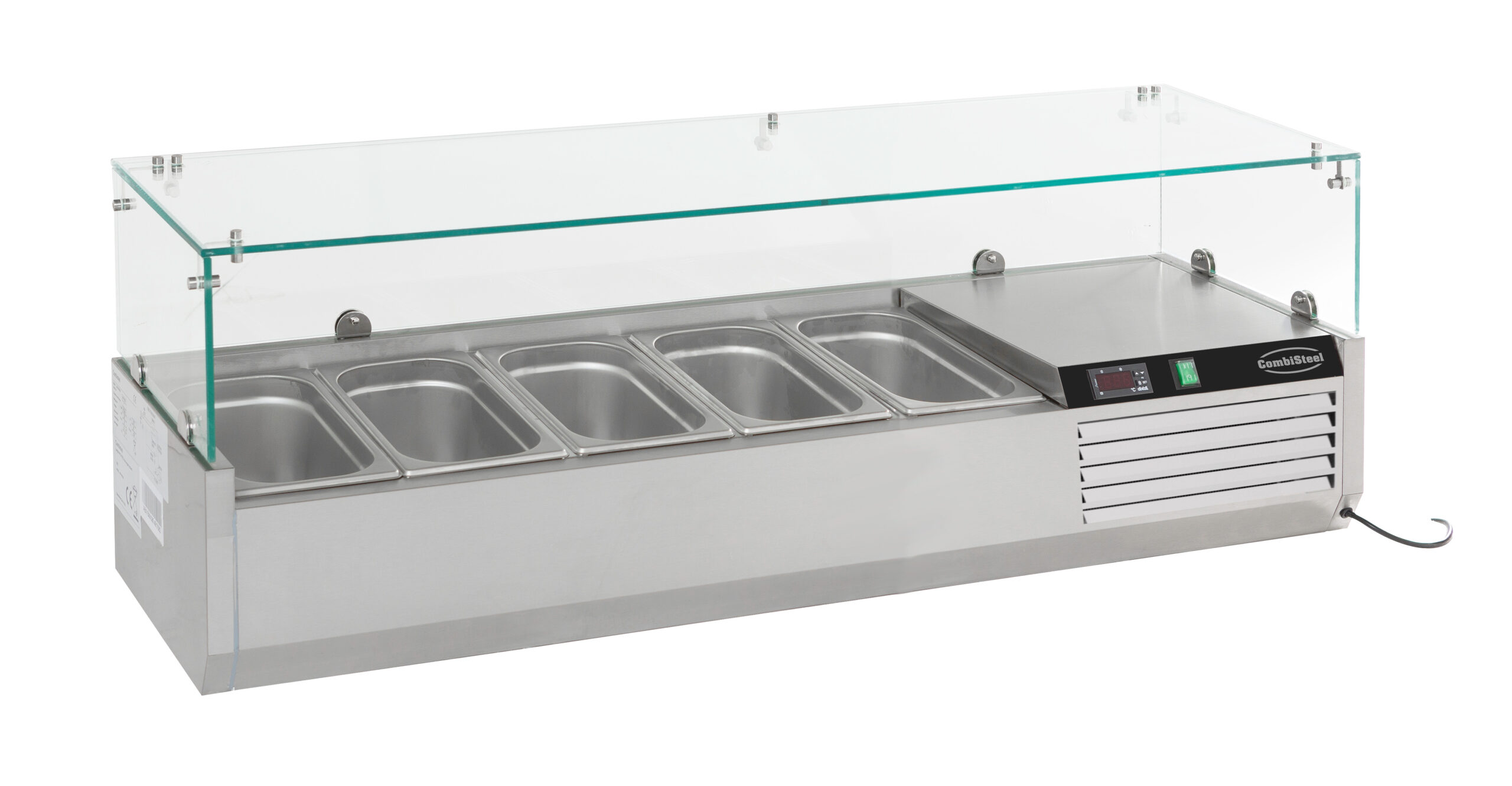 gekühlte Aufsatzvitrine 1/4 GN x 5 für Gastronomie und Gewerbe
