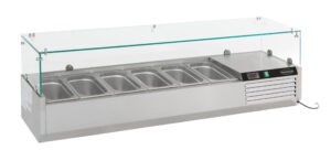 gekühlte Aufsatzvitrine 1/3 GN x 6 für Gastronomie und Gewerbe