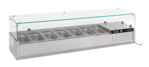 gekühlte Aufsatzvitrine 1/3 GN x 7 für Gastronomie und Gewerbe
