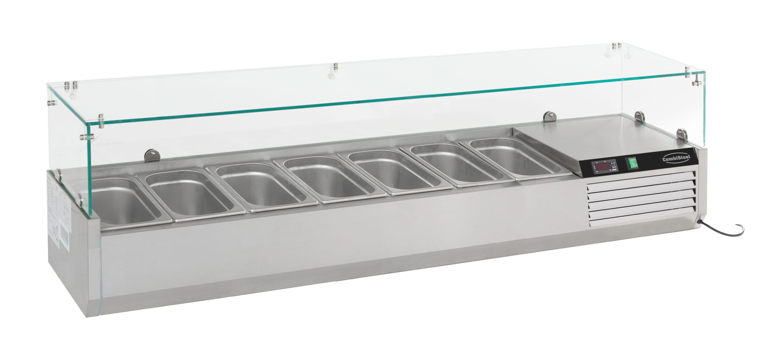 gekühlte Aufsatzvitrine 1/3 GN x 7 für Gastronomie und Gewerbe