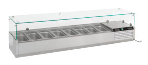 gekühlte Aufsatzvitrine 1/3 GN x 8 für Gastronomie und Gewerbe