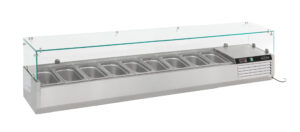 gekühlte Aufsatzvitrine 1/3 GN x 9 für Gastronomie und Gewerbe