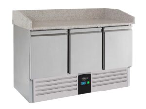 Pizzatisch 3 Türen Energy Line mit Verdampfer für Gastronomie und Gewerbe
