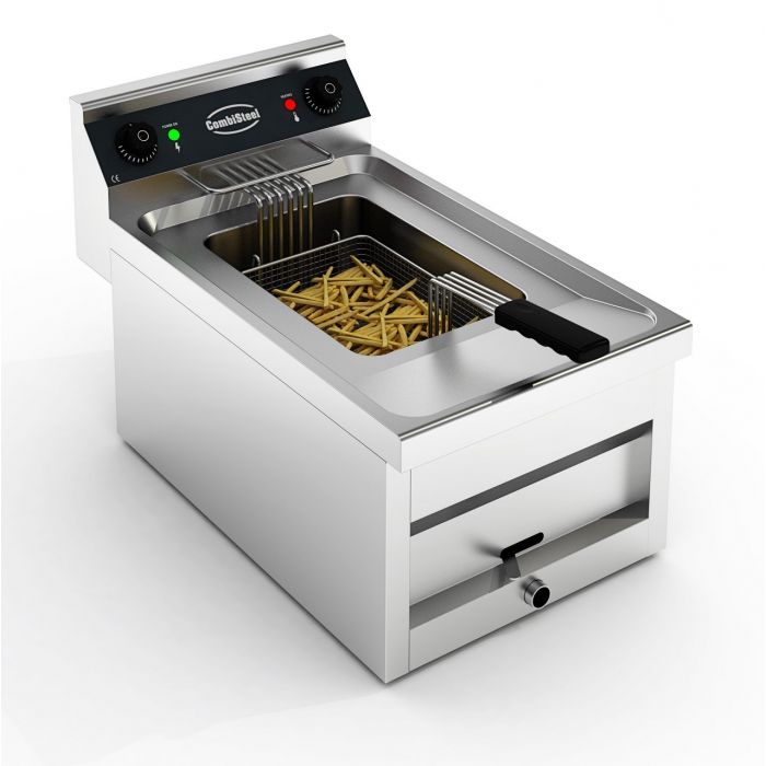 gastro gerät | gewerbegerät | profi küchengerät | Tischfriteuse | elektrische Fritteuse | Edelstahl | 400 V | 12 Liter