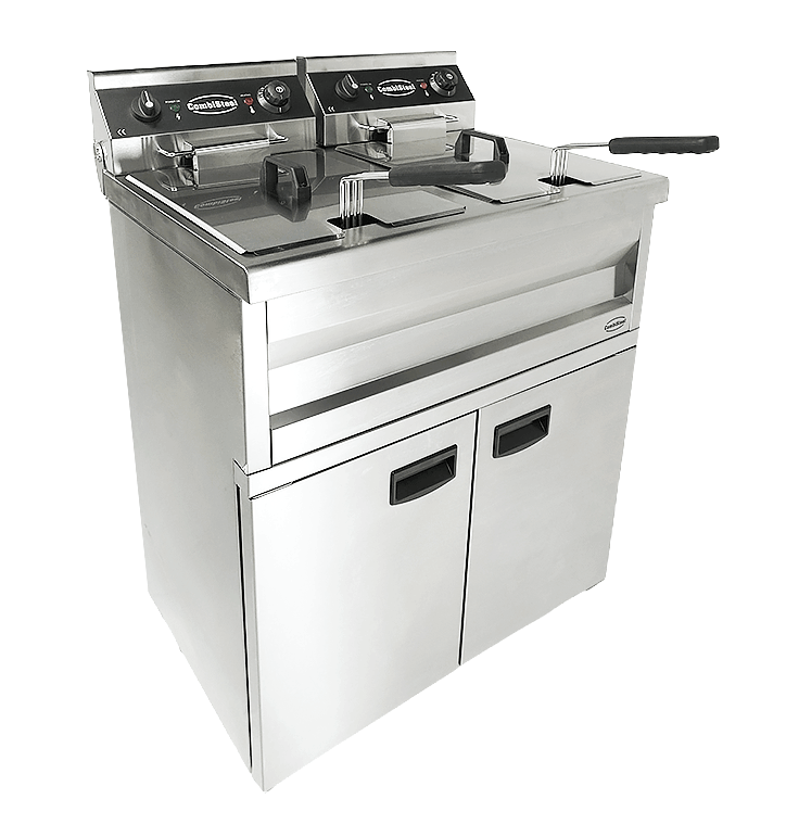 Doppel-Friteuse | freistehende Friteuse | Friteuse Edelstahl | Gastro Gerät | Gewerbegerät | Profi Küchengerät