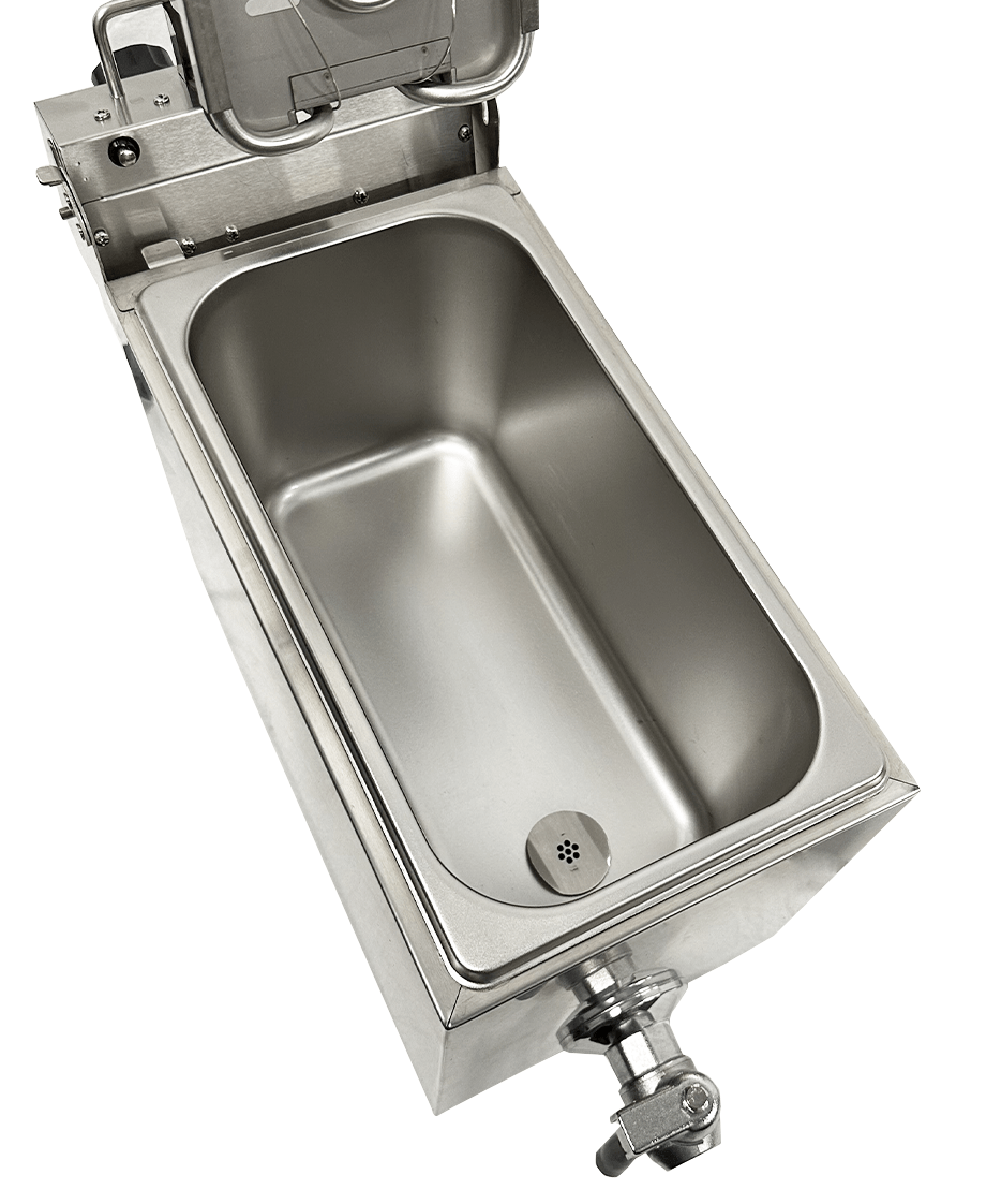 gastro gerät | gewerbegerät | profi küchengerät | Tischfritteuse | Edelstahl 430 | 1 Korb | 4 Liter | 230 Volt