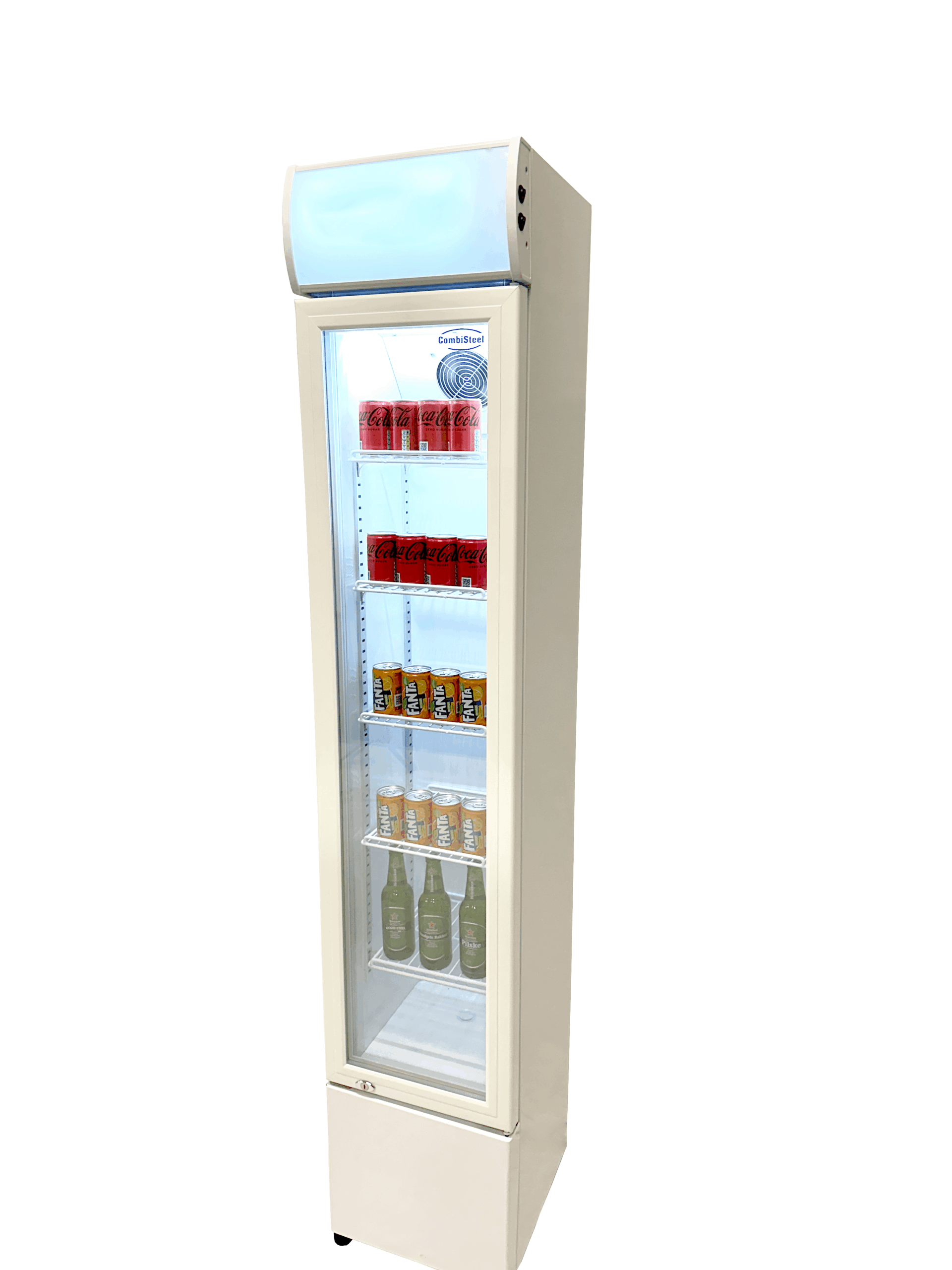 Schmaler Kühlschrank mit Glastür | 105 Liter