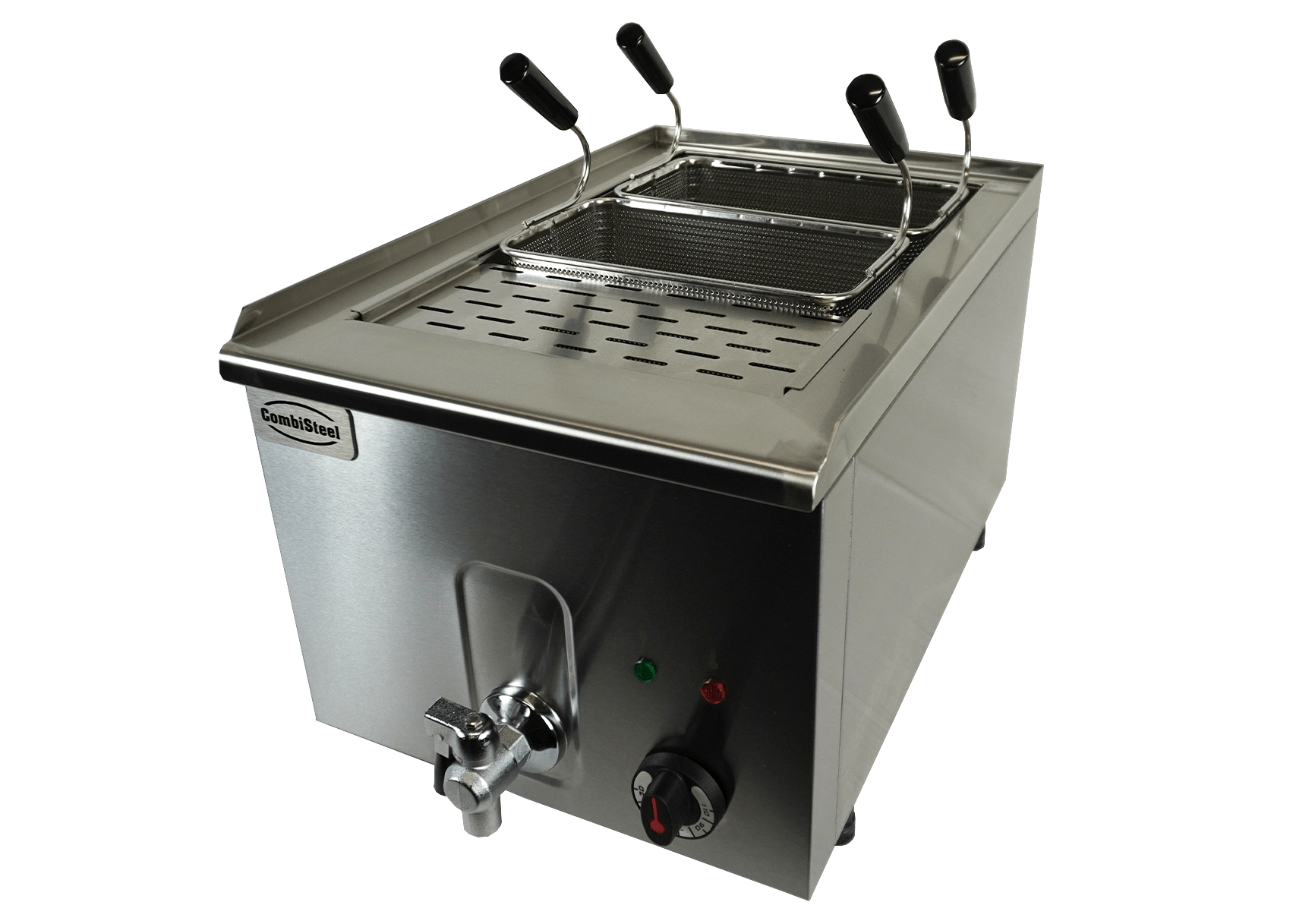 5 kW und Edelstahlgehäuse. Tischgerät mit +30 bis +110 °C für Gastronomie und Foodtruck.