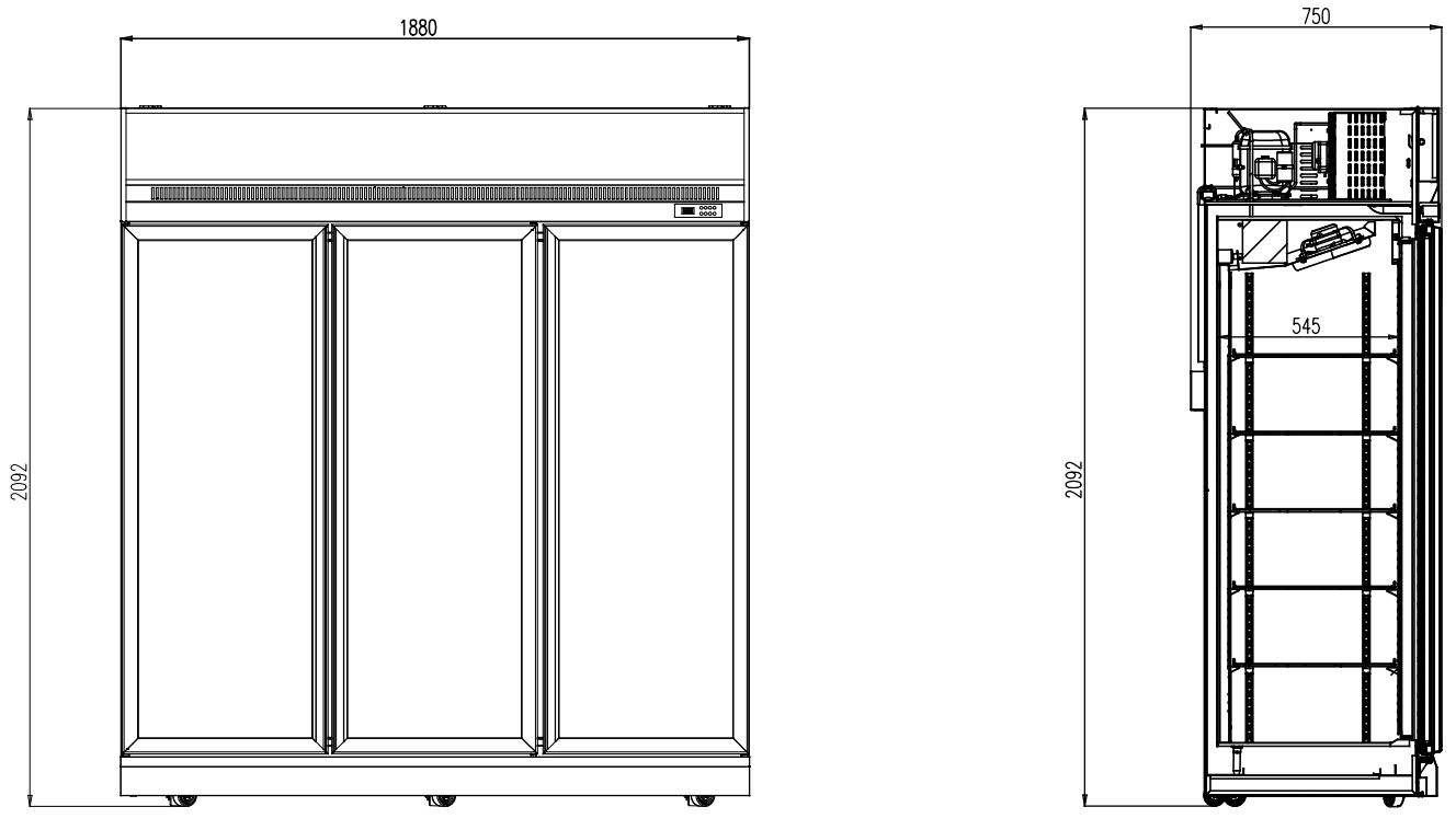 gewerbekühlschrank | glastürkühlschrank | kühlschrank mit glastüren | kühlschrank für gastronomie