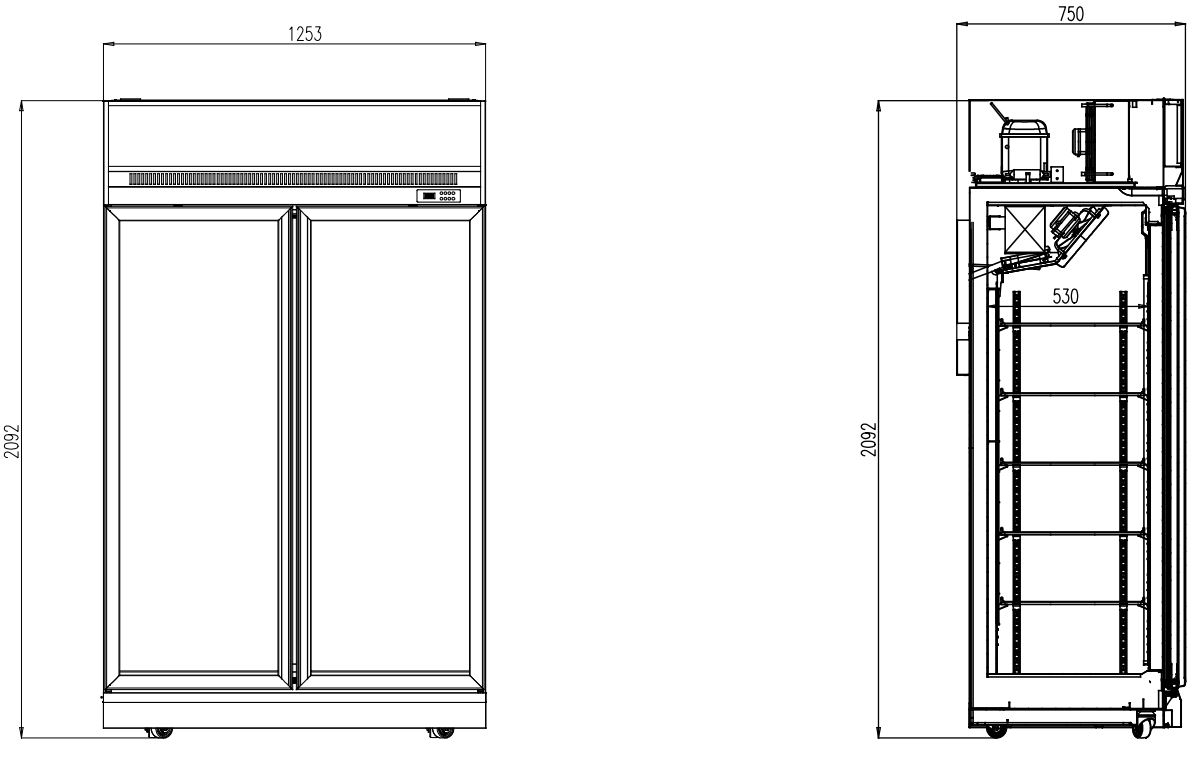 gefrierschrank gastro | tiefkühlgerät | tiefkühlschrank mit glastüren | gewerblicher gefrierschrank