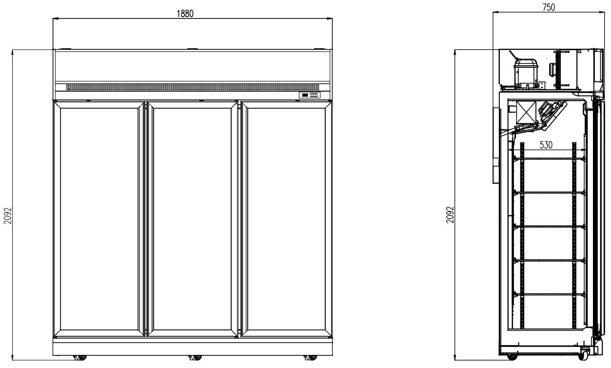 gefrierschrank gastro | tiefkühlgerät | tiefkühlschrank mit glastüren | gewerblicher tiefkühlschrank