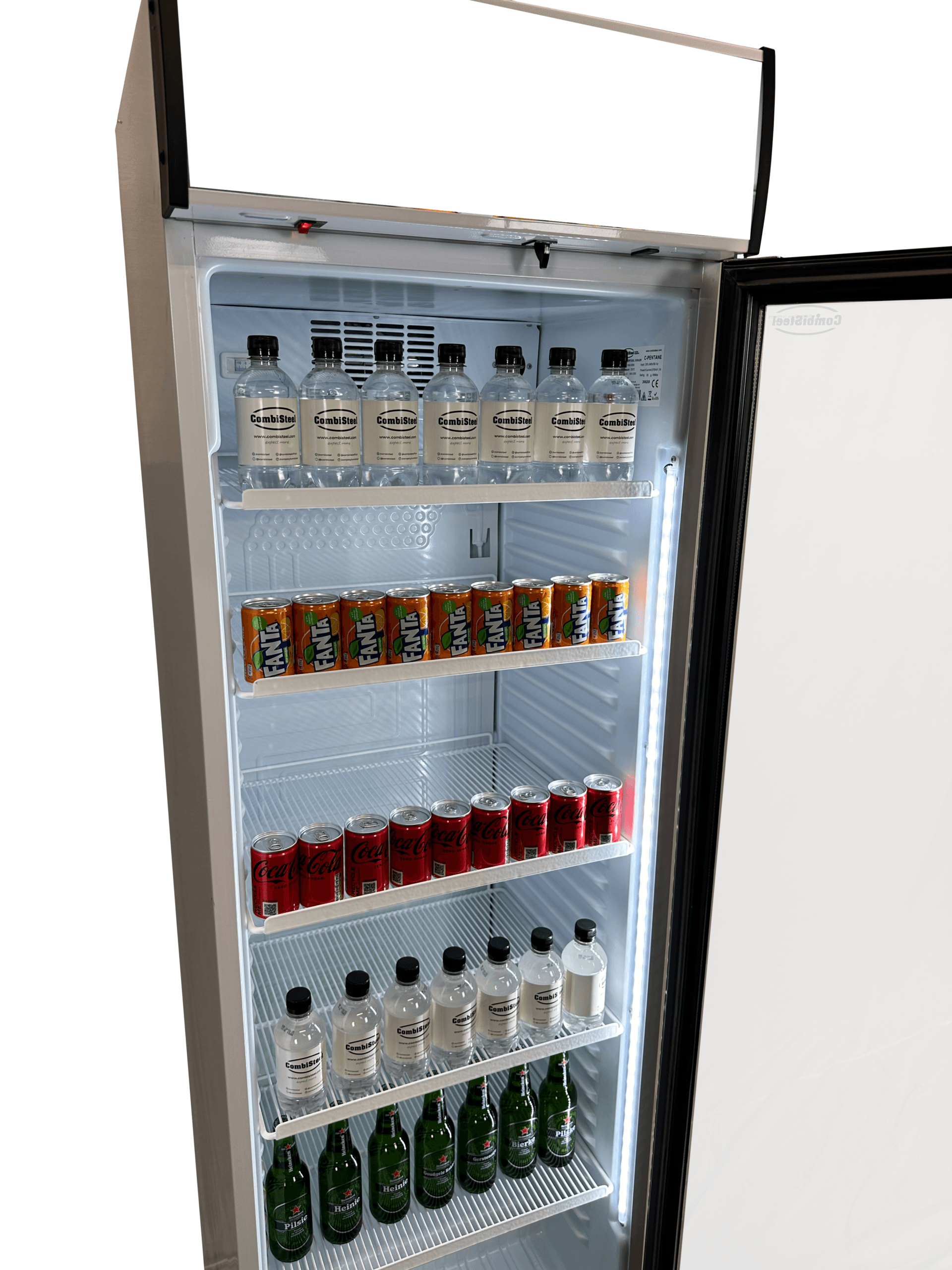 LED-Beleuchtung und 5 Rosten für gewerbliche Produktpräsentation.