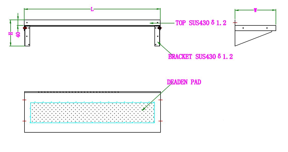 gastro gerät | gewerbegerät | profi küchengerät | Wandbord Edelstahl | Wandbord mit Konsolen | Edelstahl 430