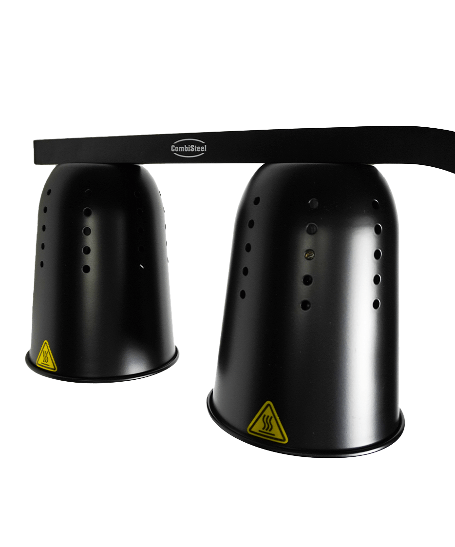 Wärmelampe Schwarz mit 2 Lampen