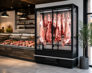 PTM MONACO 1800 vertikale Kühlvitrine mit LED Beleuchtung und 1024 Liter Auslagevolumen