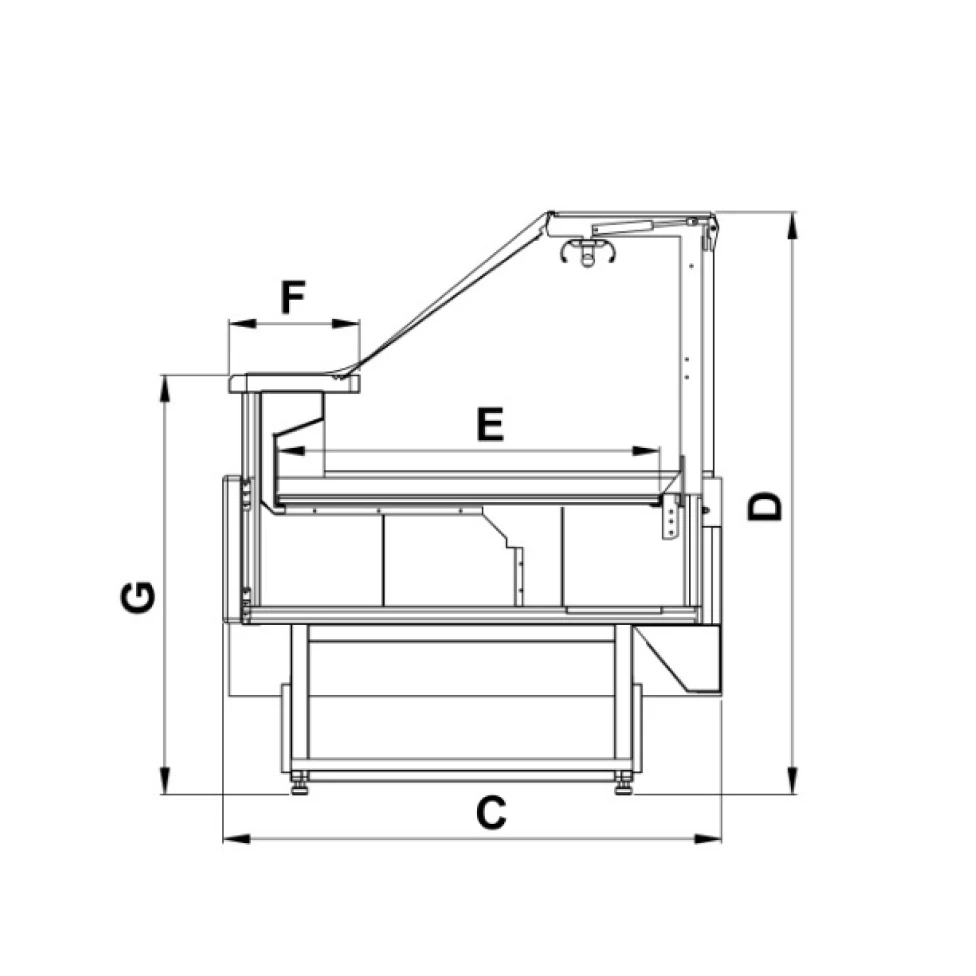 PTM SOFIA 2000 Plug-In Verkaufstheke | Umluftkühlung | 0 bis +5 °C – Bild 6