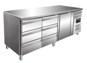 SARO Kühltisch mit 1 Tür und 2x 3er Schubladenset, Modell KYLJA 3150 TN - SARO Artikel 323-10719