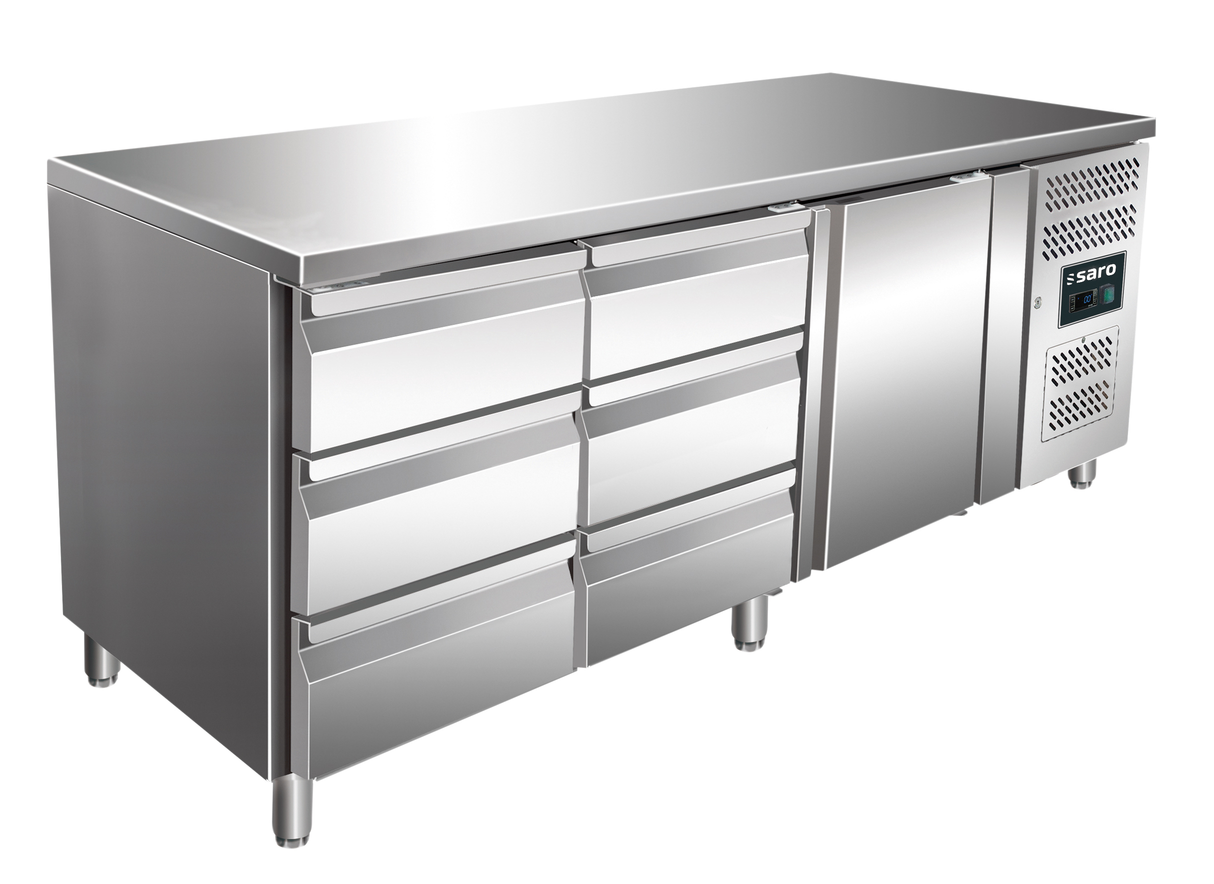 SARO Kühltisch mit 1 Tür und 2x 3er Schubladenset, Modell KYLJA 3150 TN - SARO Artikel 323-10719